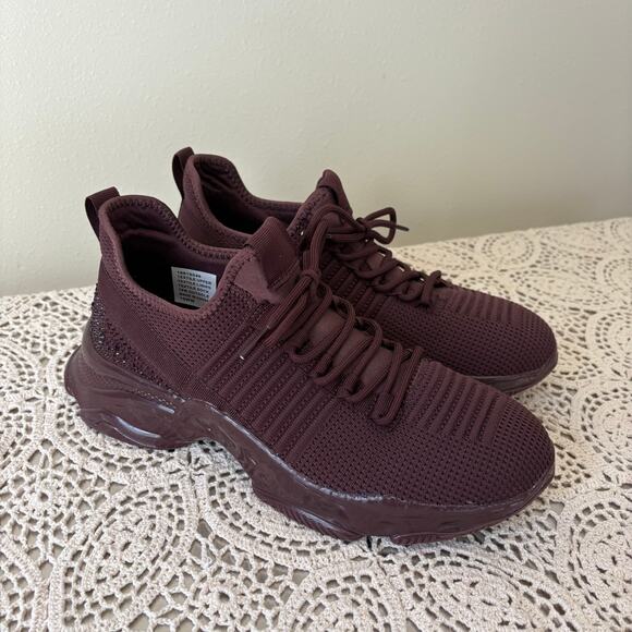 TORRID Women's 10WW Burgundy Chunky Active Sneaker Lace Up Jewels NWOT Active - Picture 6 of 13